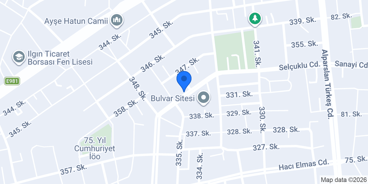 Özinceoglu pide salonu konumu