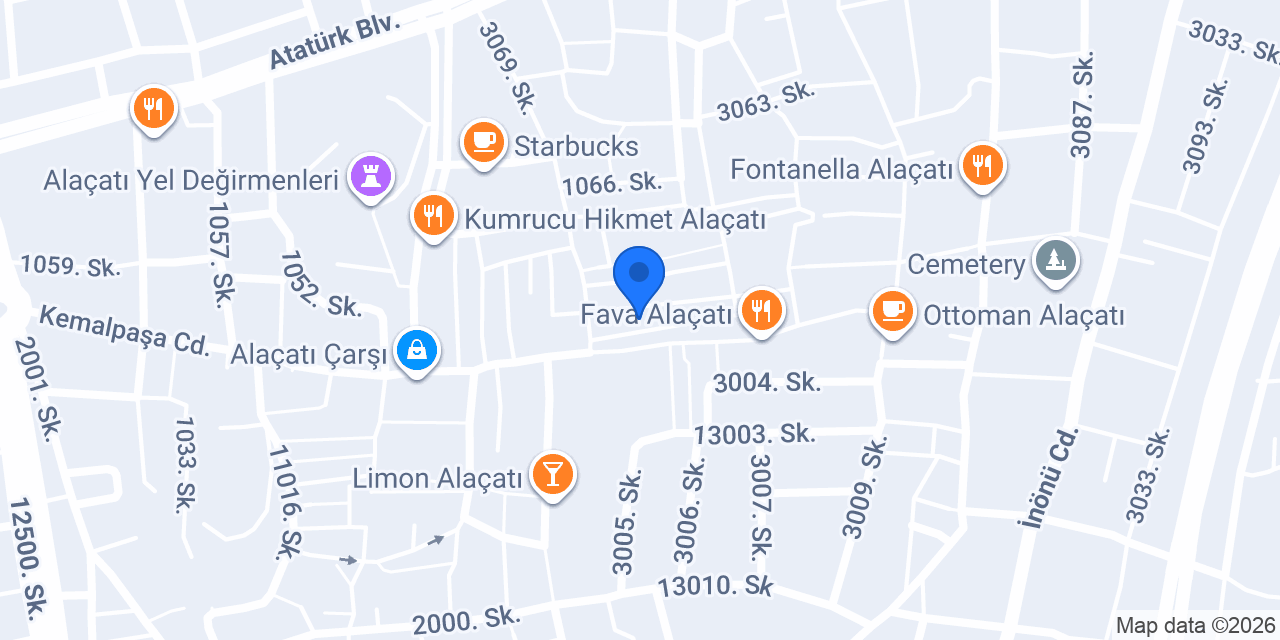 Gül Hanım konağı alaçatı konumu