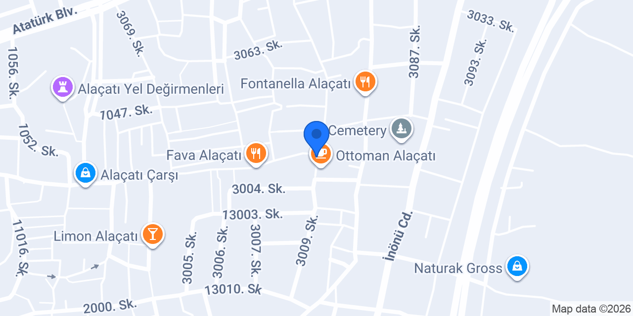 Alaçatı Taş Otel konumu