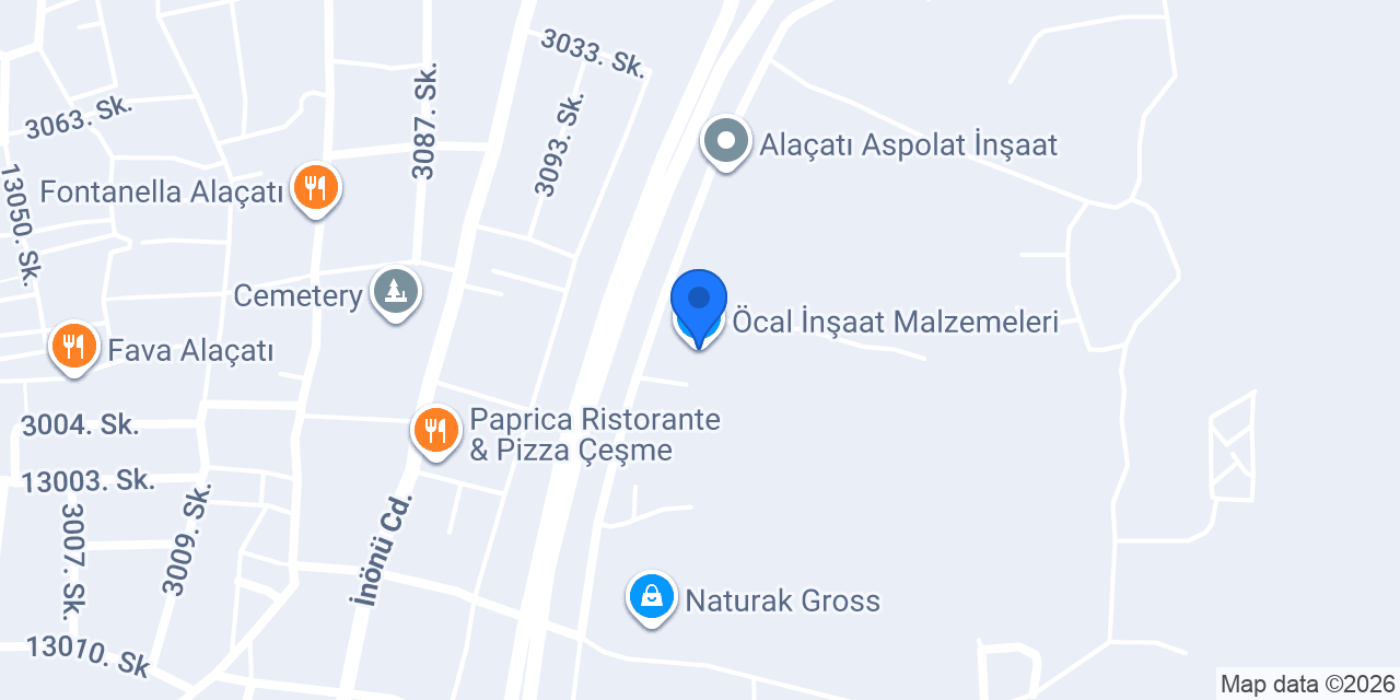 Öcal İnşaat Malzemeleri konumu