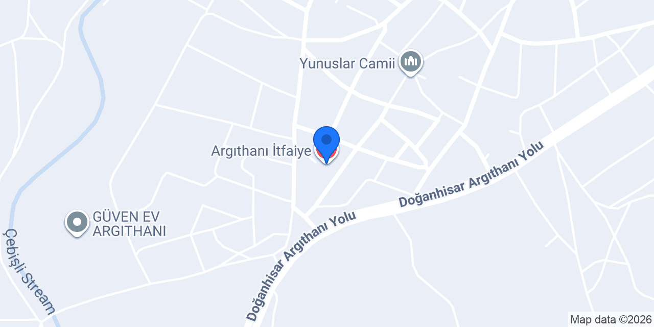 Argıthanı İtfaiye konumu