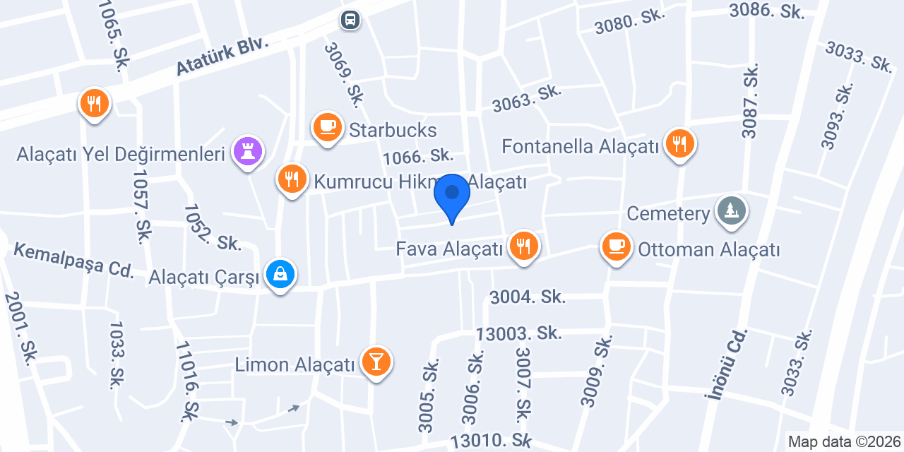 Alaçatı Masalı Butik Otel konumu
