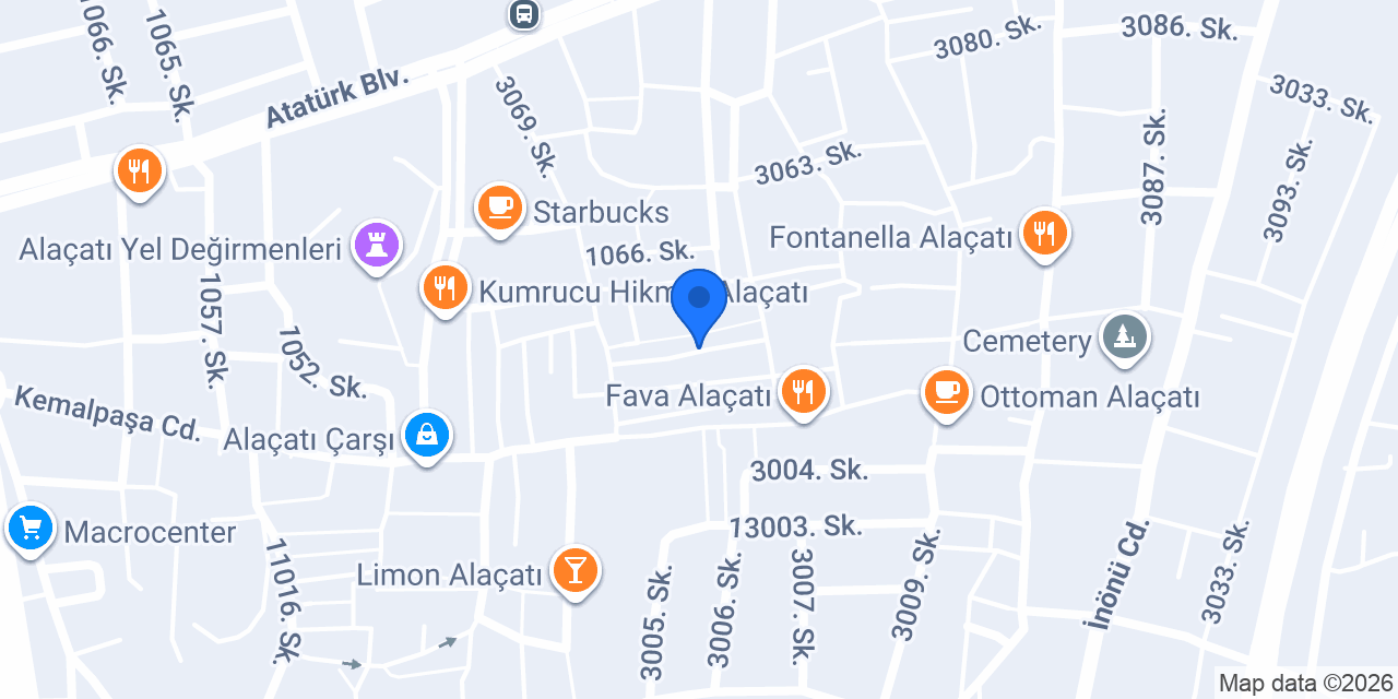 Maison d'Azur Alaçatı konumu