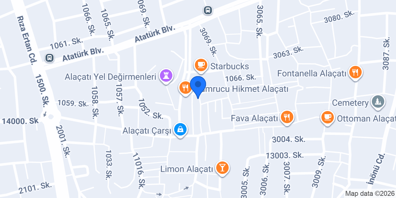 Monat Otel Alaçatı konumu