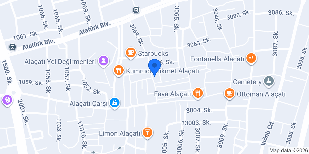 Viento Alaçatı Hotel konumu