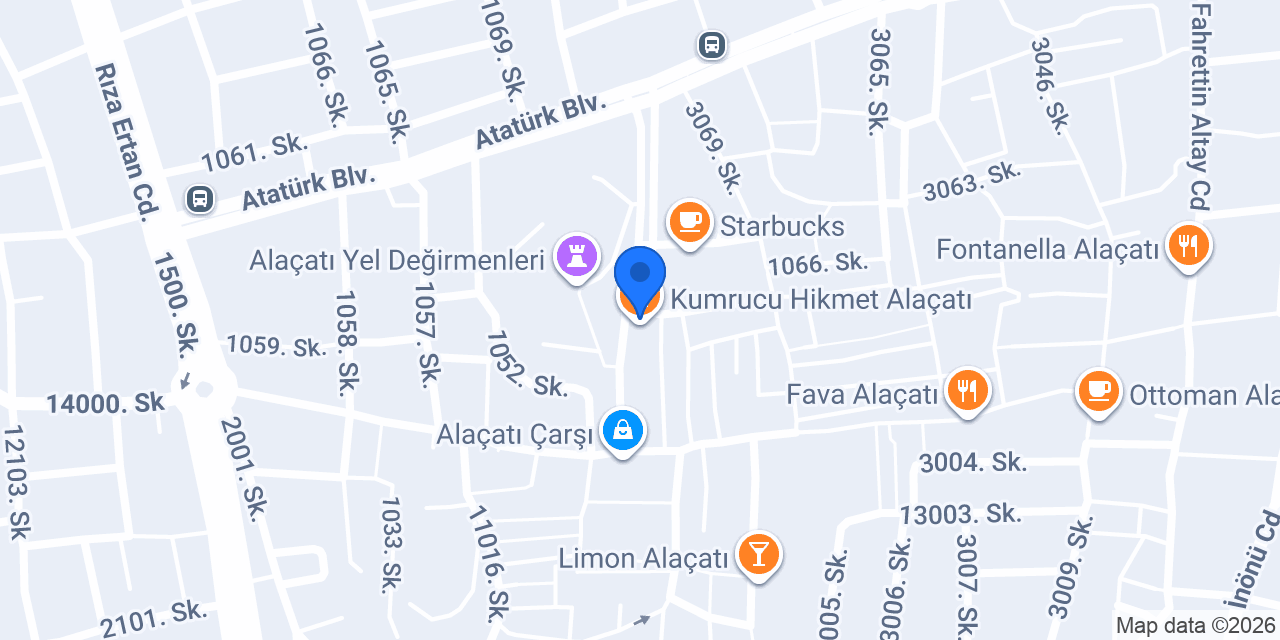 La gelateria Alaçatı konumu