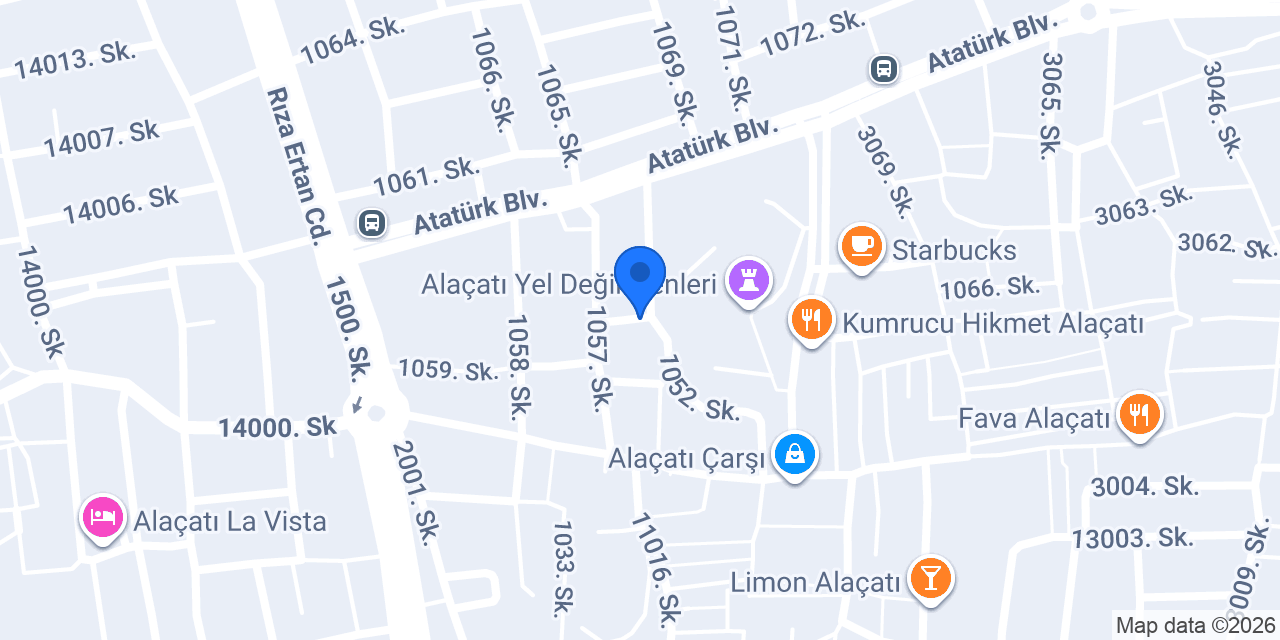 Alaçatı Oto elektrik konumu