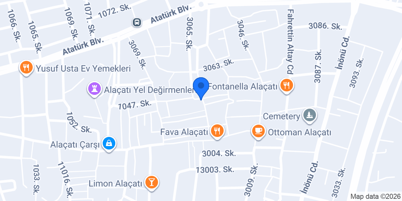Piraye Alaçatı konumu