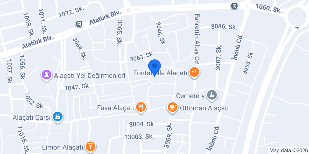 Paris Alaçatı Butik Otel konumu