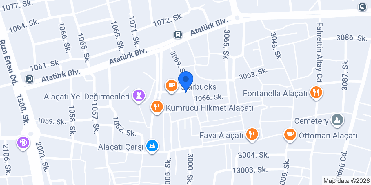 Alaçatı Mersin Tantuni Haluk Usta konumu