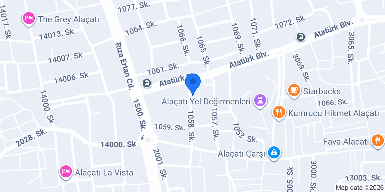 Ritim Alaçatı Butik Otel konumu