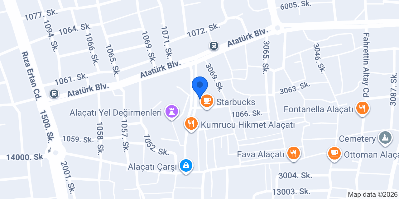 Alican Kokoreç Alacati konumu
