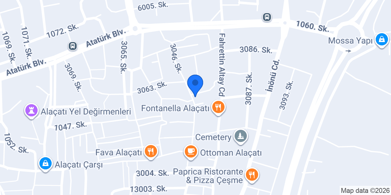 Alaçataş Yapı Mühendislik konumu
