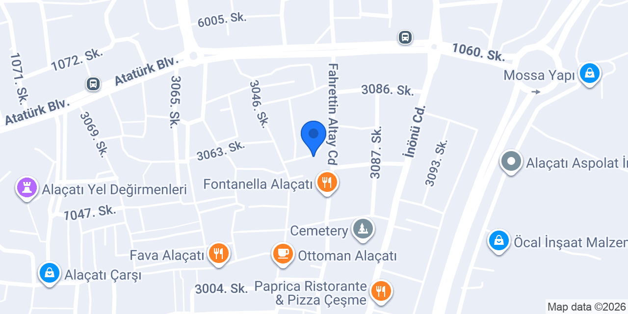 Alle Alaçatı konumu
