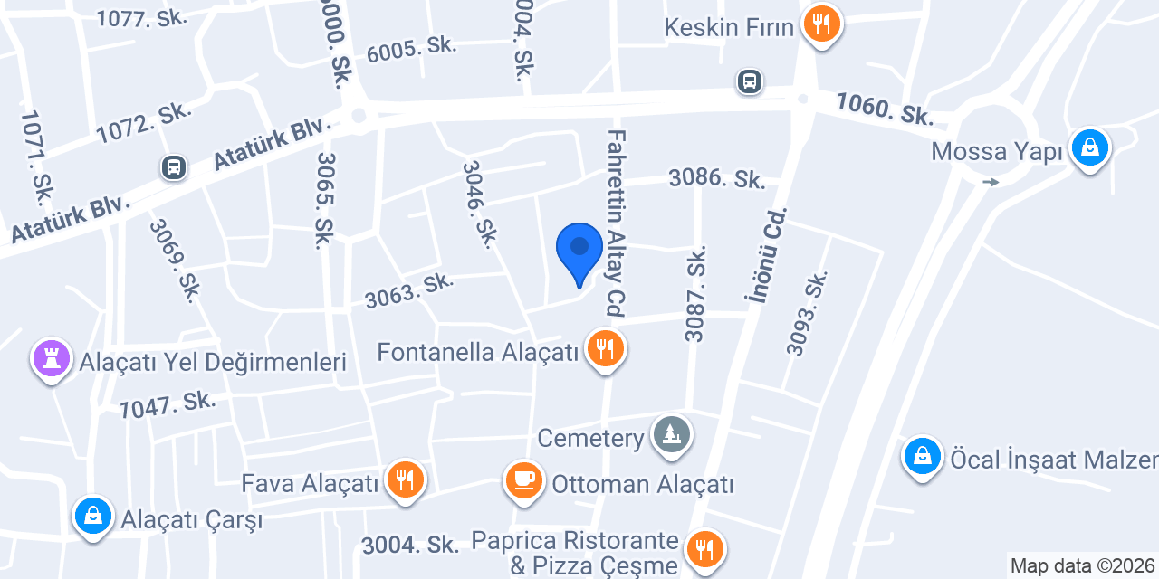 Portakal Çiçeği Alaçatı konumu