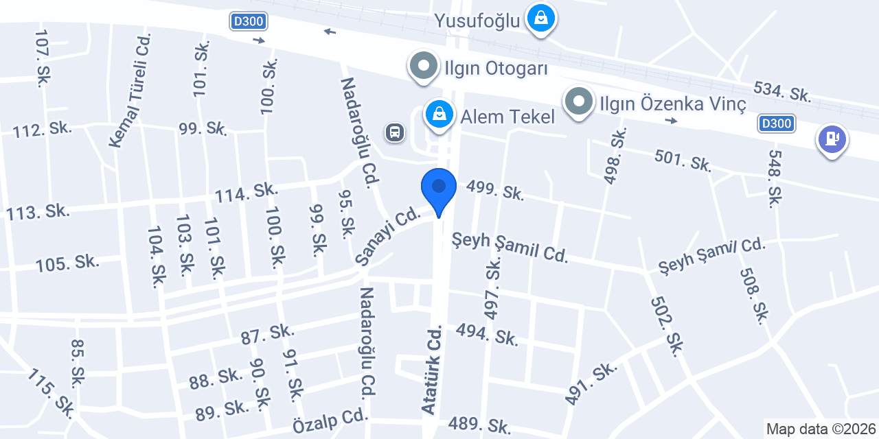 Özkaymak konumu
