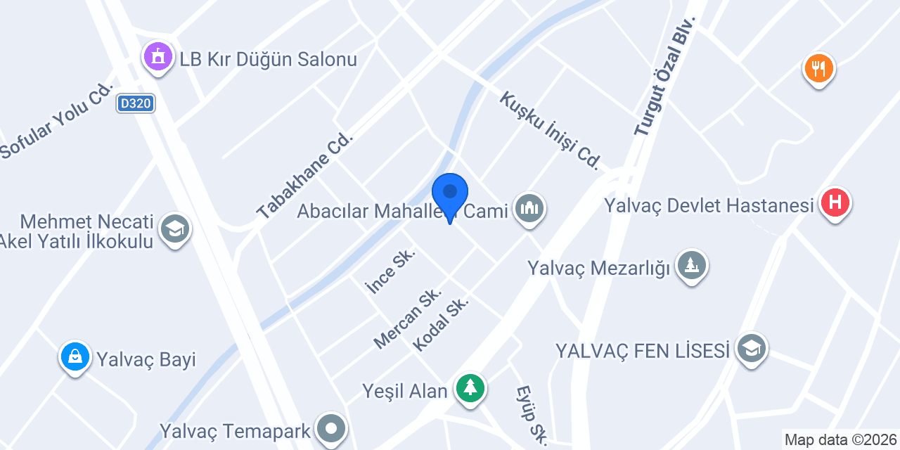 Yalvaç Servis konumu