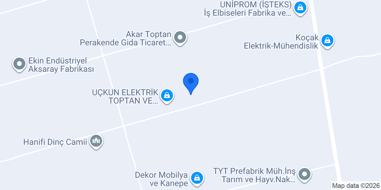 Erkoplas Fabrika Aksaray konumu