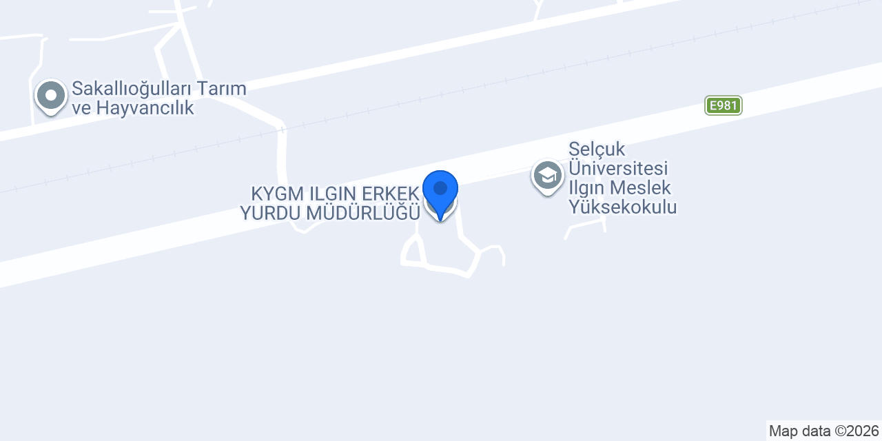 KYGM ILGIN ERKEK YURDU MÜDÜRLÜĞÜ konumu