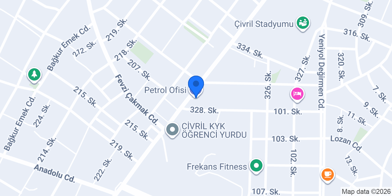 Petrol Ofisi konumu