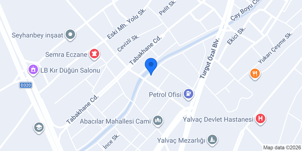 Yalvaç Öğretmenevi konumu