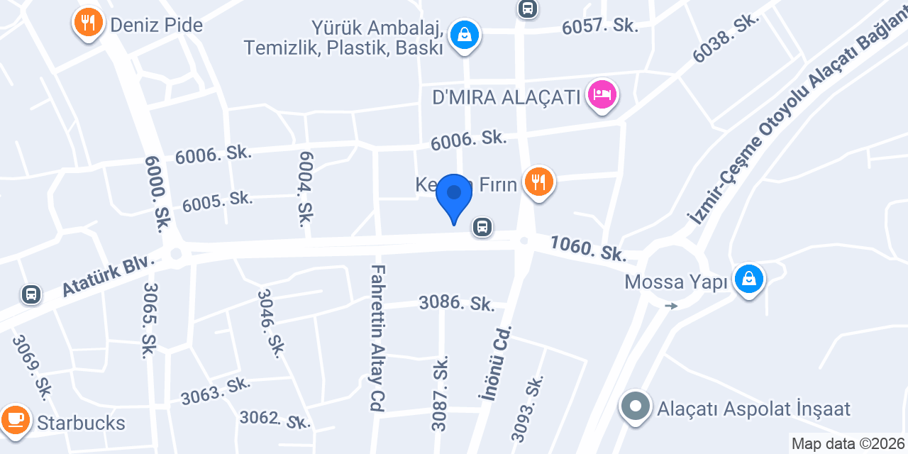 Alaçatı Tarım Market San. Tic. A.Ş. konumu