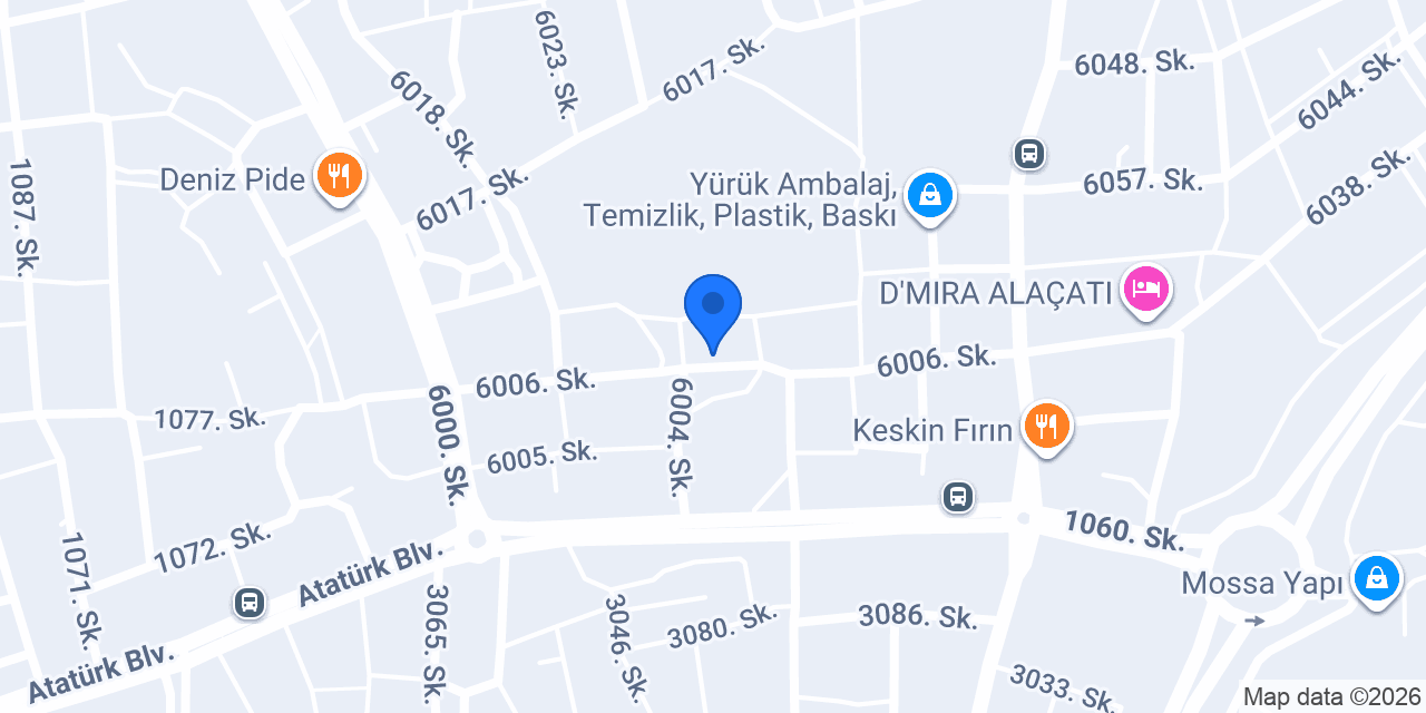 Surya Hotel Alaçatı konumu