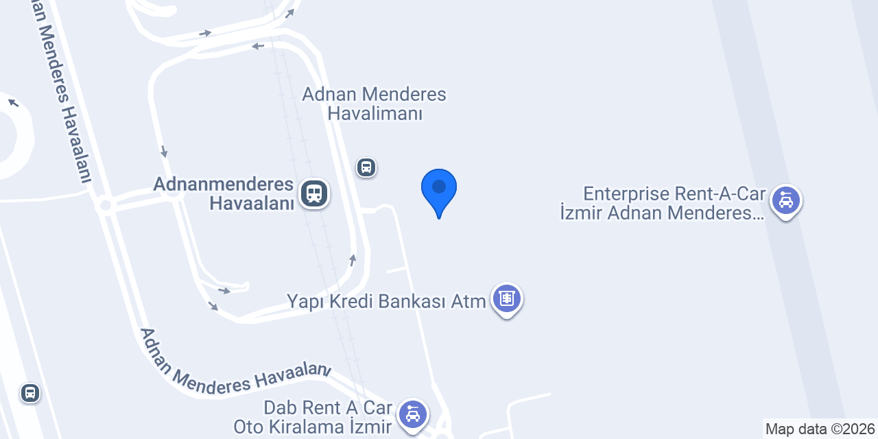 Avis İzmir Havalimanı konumu