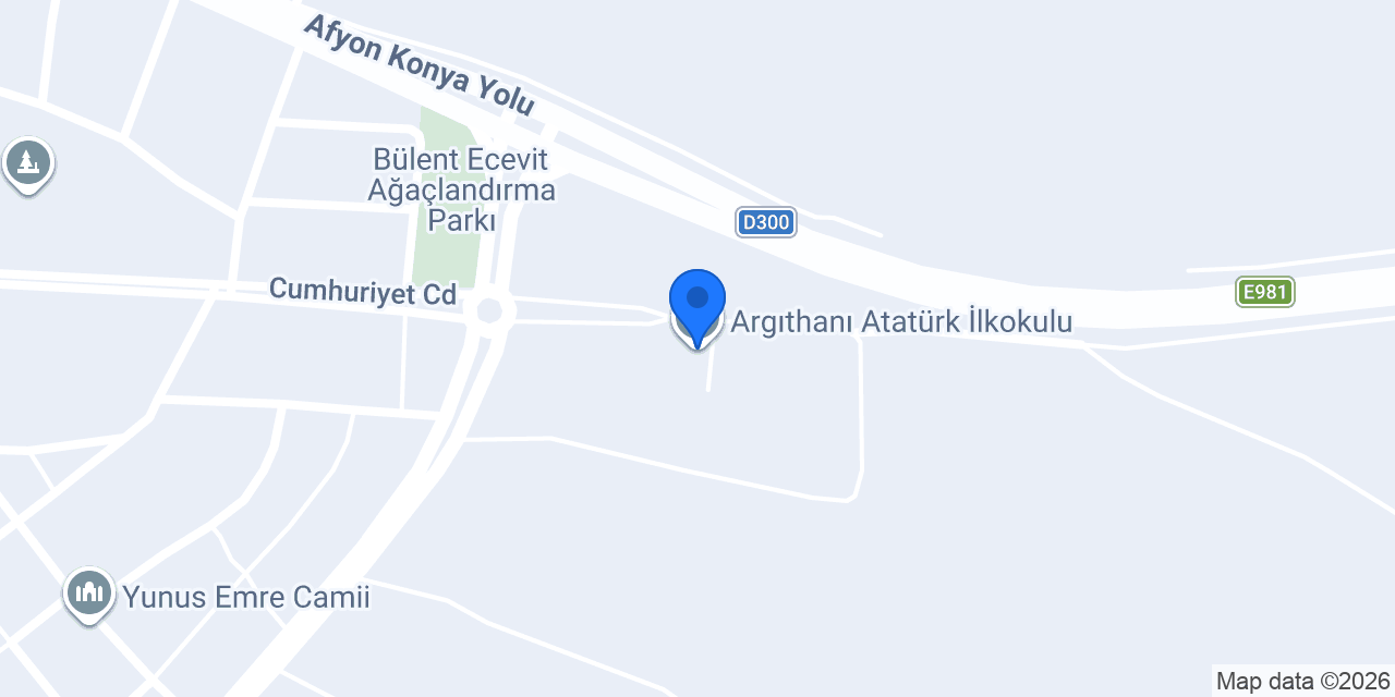 Argıthanı Atatürk İlkokulu konumu