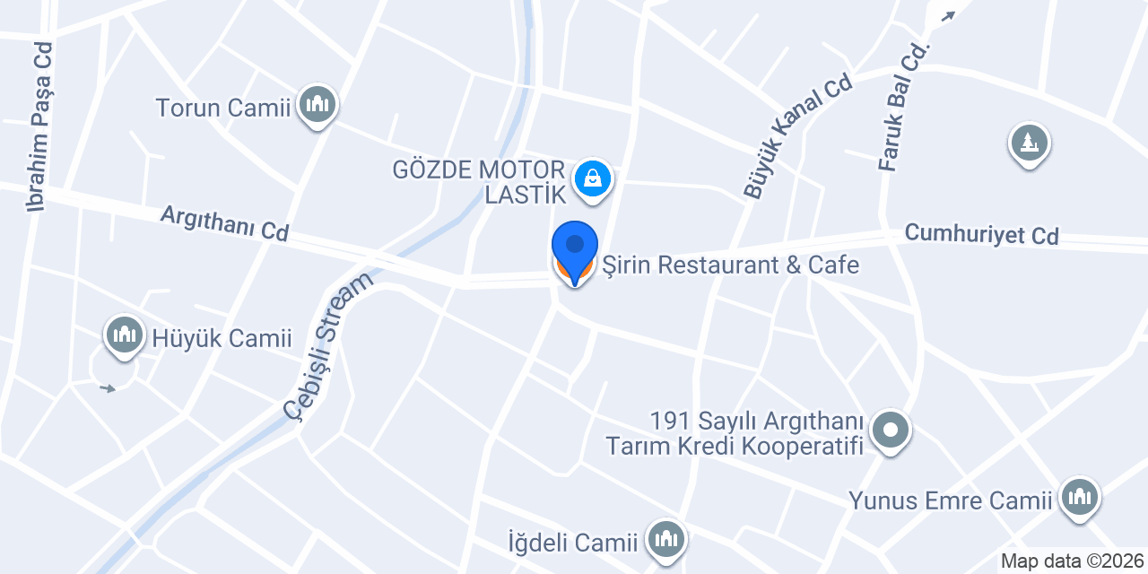 Şirin Restaurant & Cafe konumu