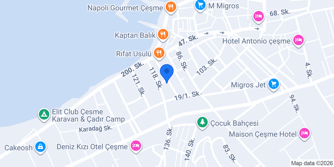 Anzede Konaklama Çeşme konumu