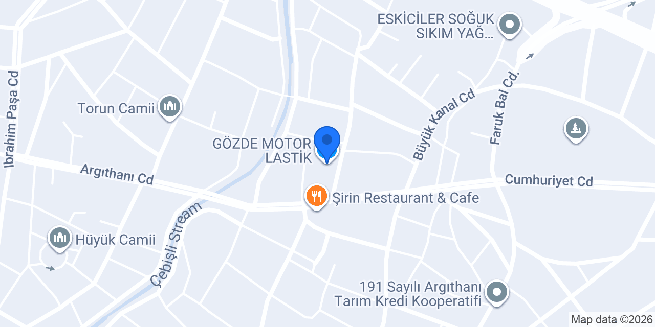 GÖZDE MOTOR LASTİK konumu