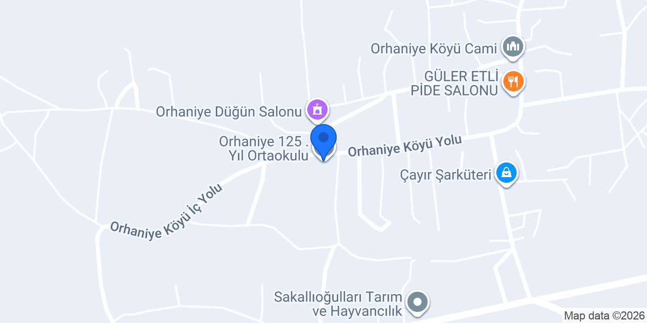 Orhaniye 125 .yıl Ortaokulu konumu