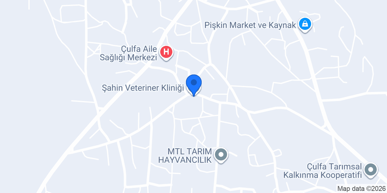 Şahin Veteriner Kliniği konumu