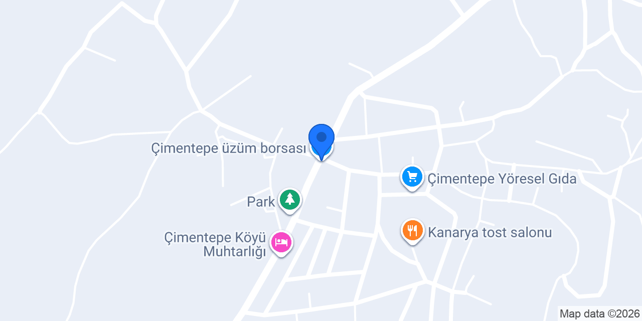 Çimentepe üzüm borsası konumu