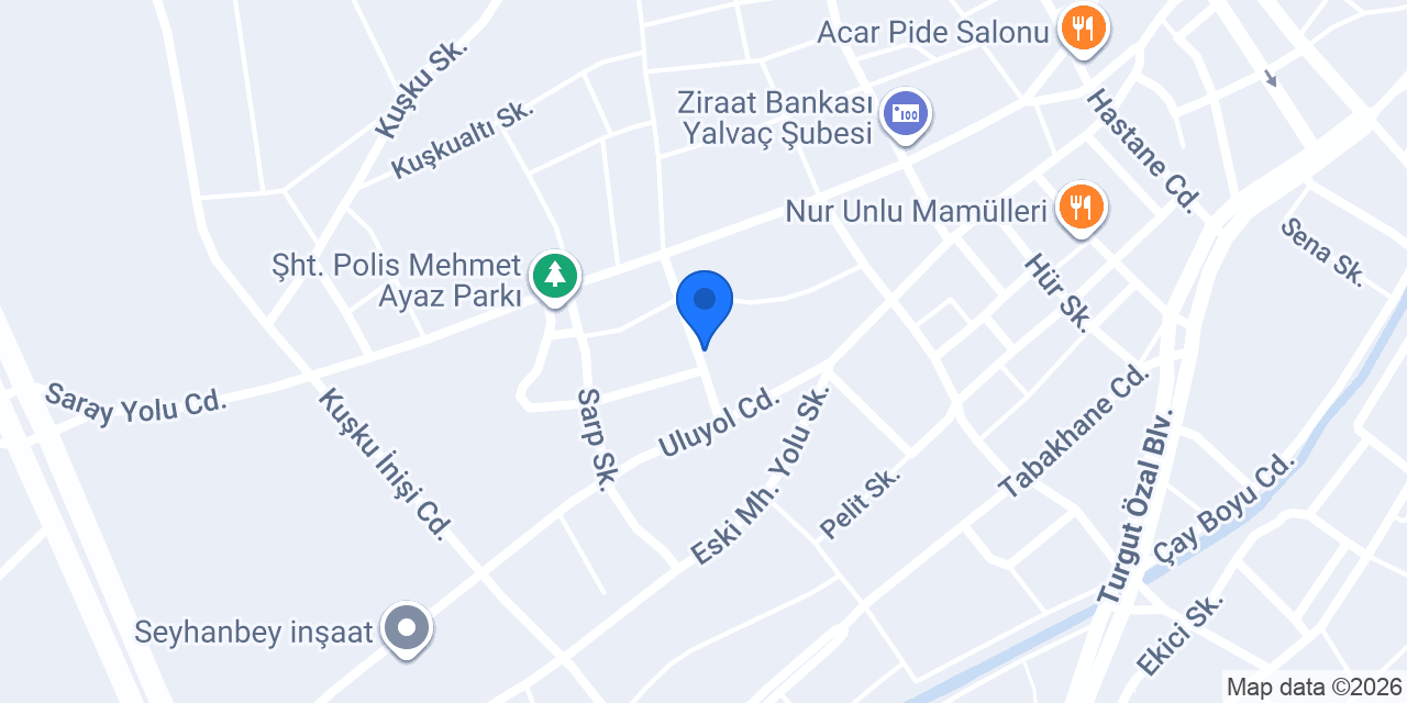Yalvaç 2 Nolu Aile Sağlık Merkezi konumu