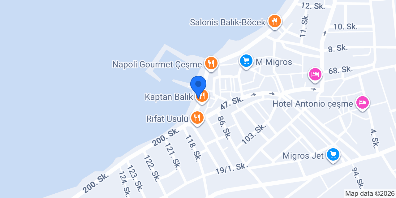 Gökkuşağı Pansiyon konumu