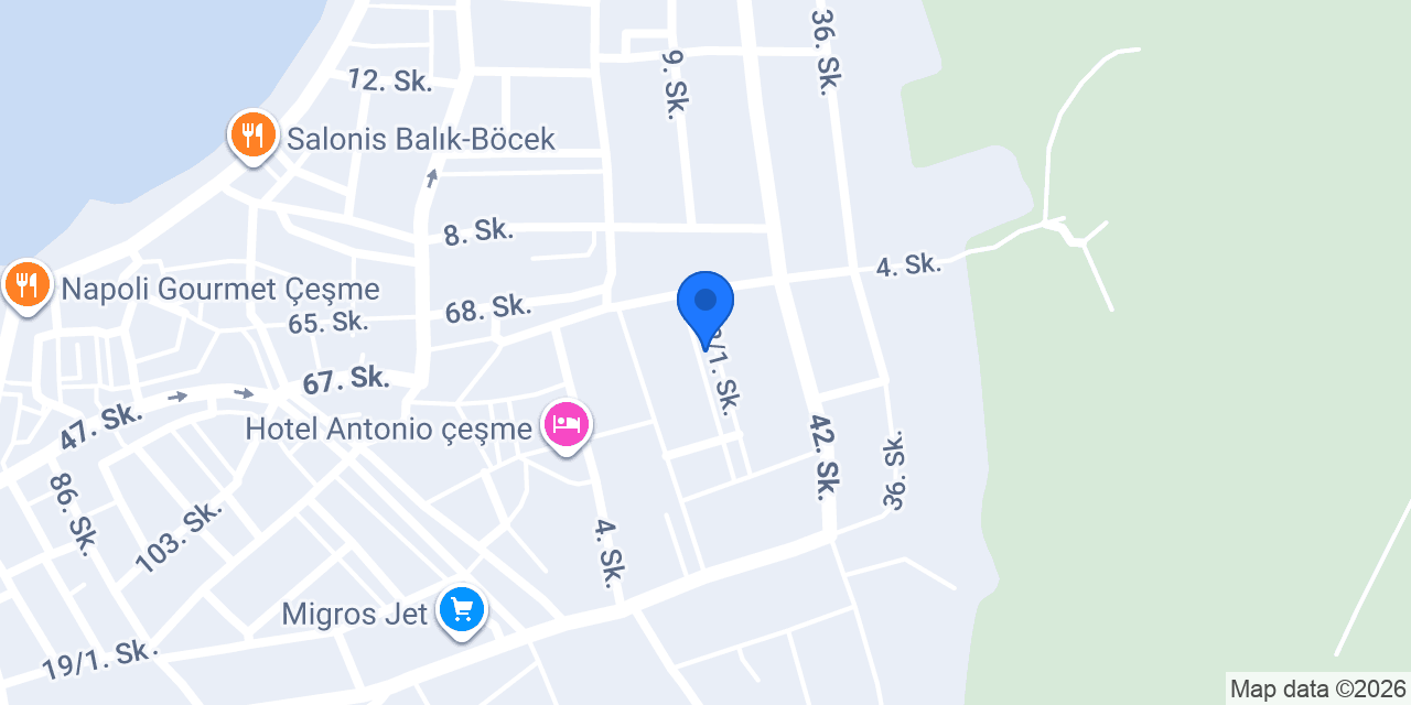 Villa Rain Çesme konumu