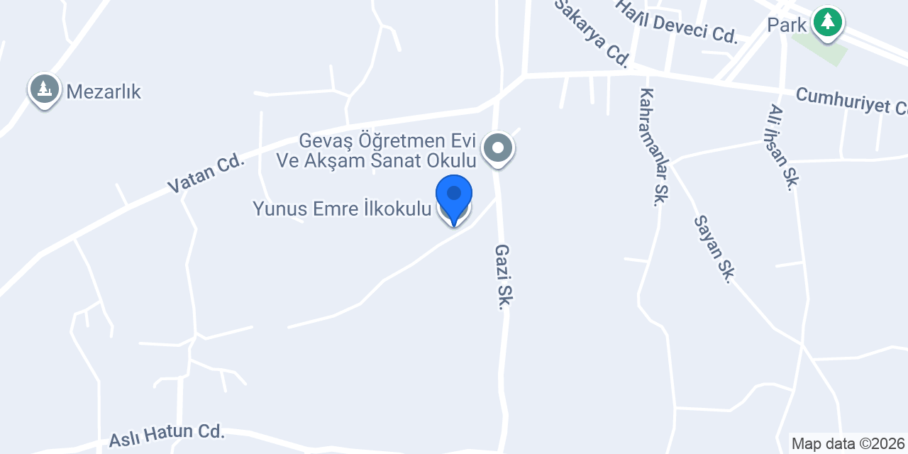 Yunus Emre İlkokulu konumu
