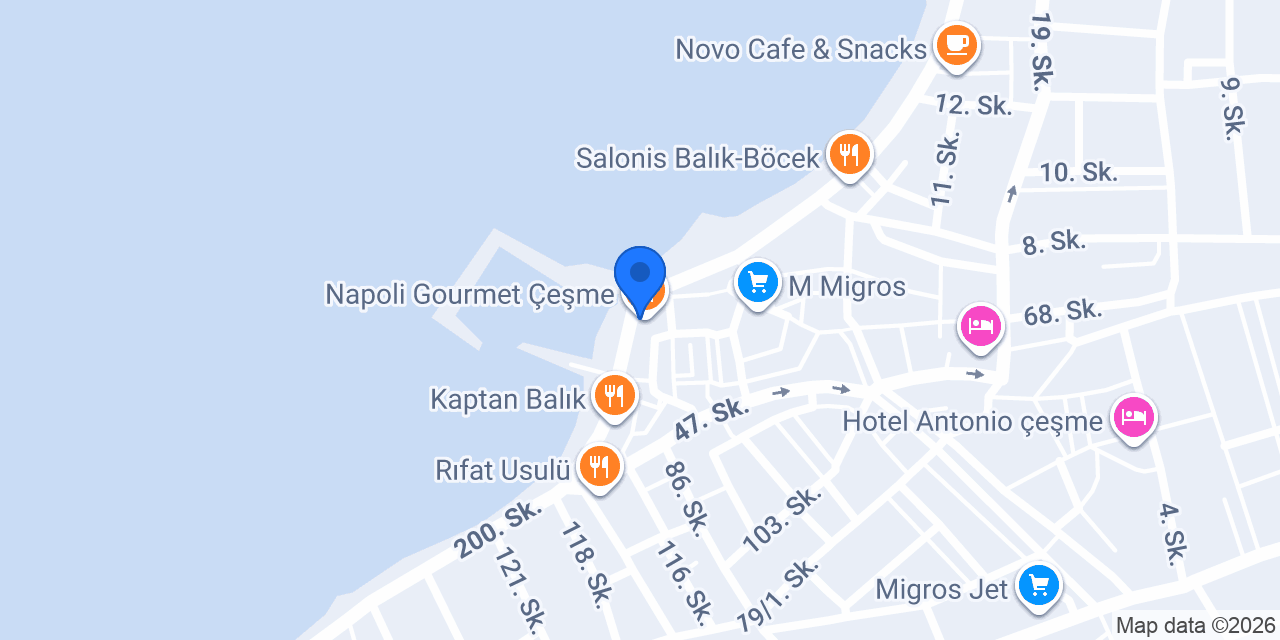 Napoli Gourmet Çeşme konumu
