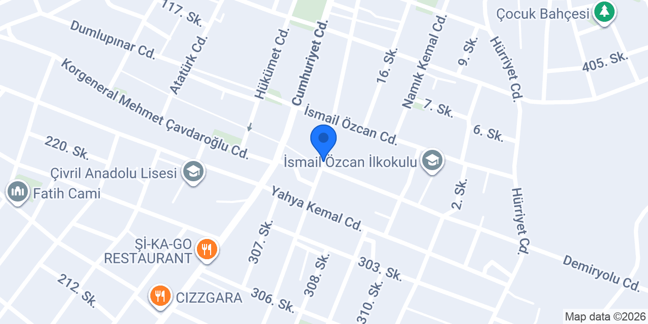 Dr. Şerife Çetinkaya konumu