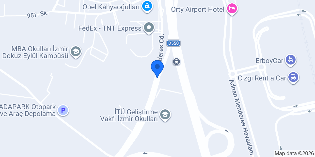 İzmir havalimanı transfer konumu
