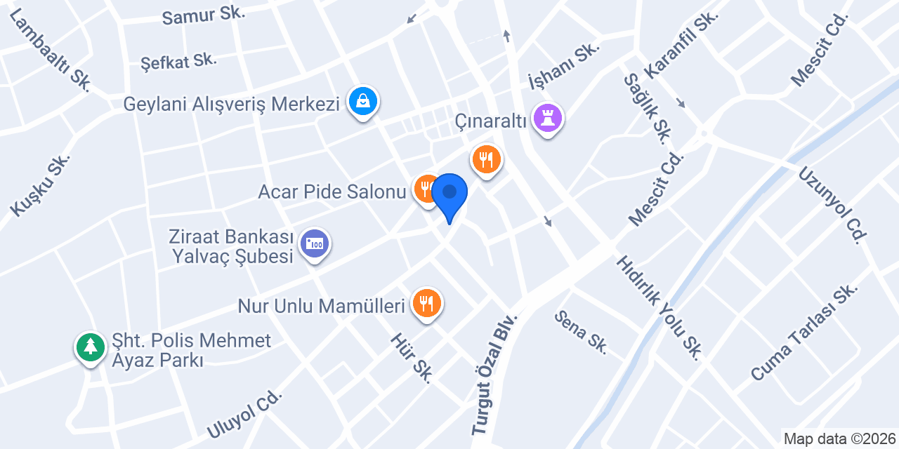 Yurtiçi Kargo Yalvaç konumu