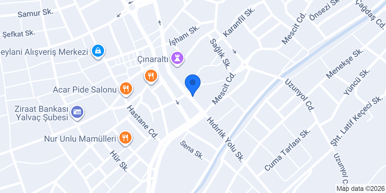 CENGTUR / YALVAÇ ŞB. konumu