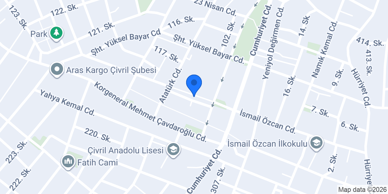 DURU VETERİNER PET KLİNİĞİ ÇİVRİL konumu