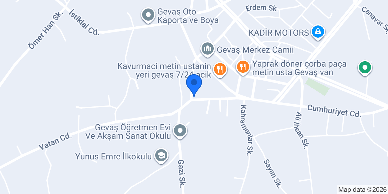 Merkez Pastanesi Unlu Mamulleri konumu