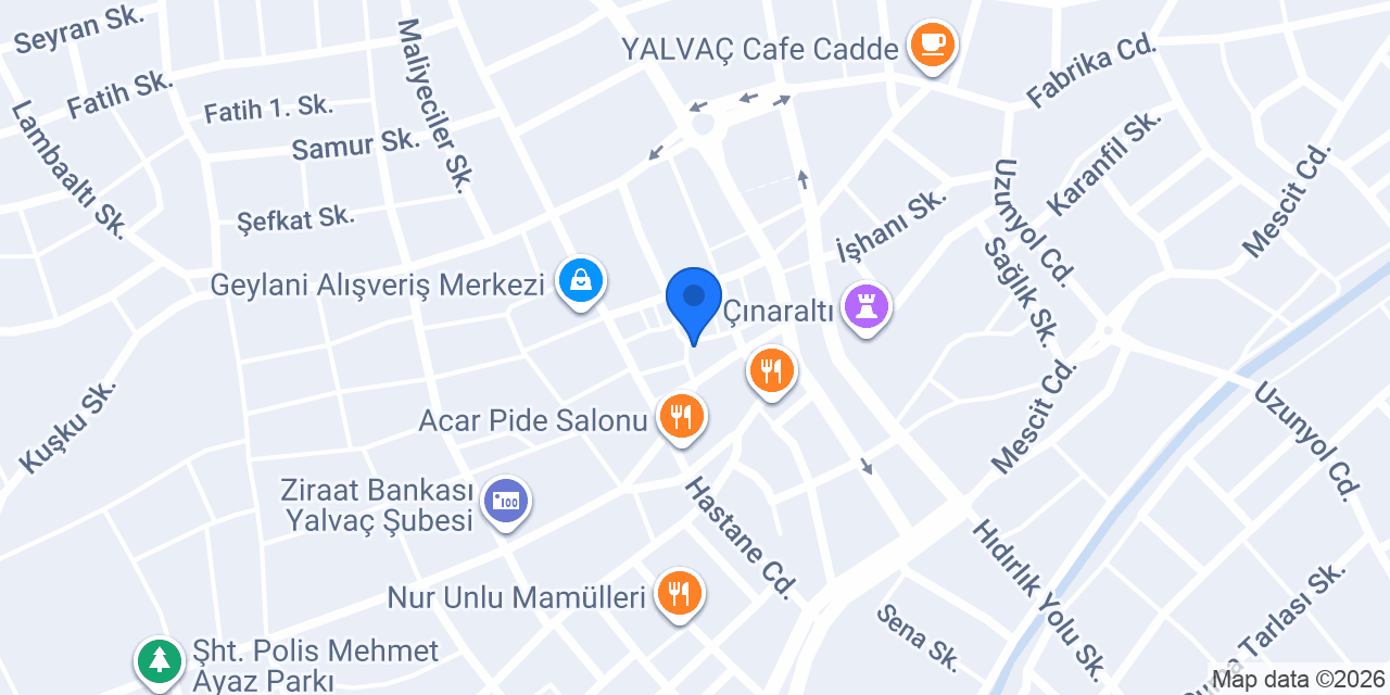 ŞEN PİDE SALONU yalvaç konumu