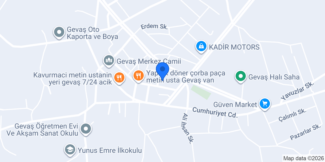 Vestan REKLAM konumu
