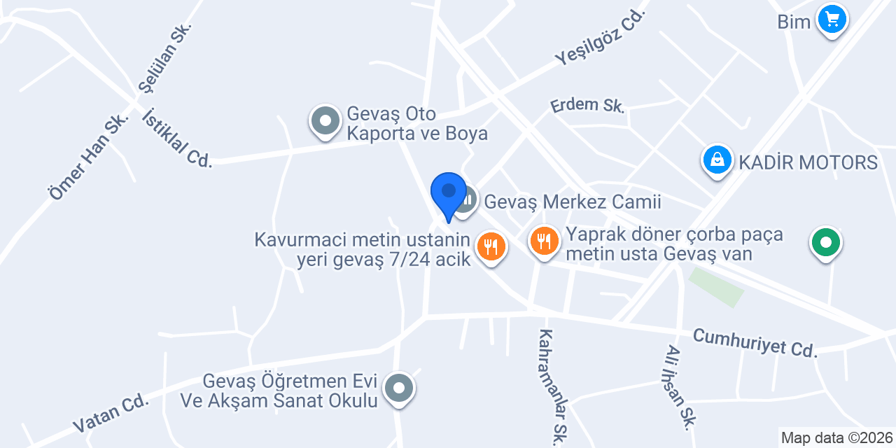 Gevaş Eczanesi konumu