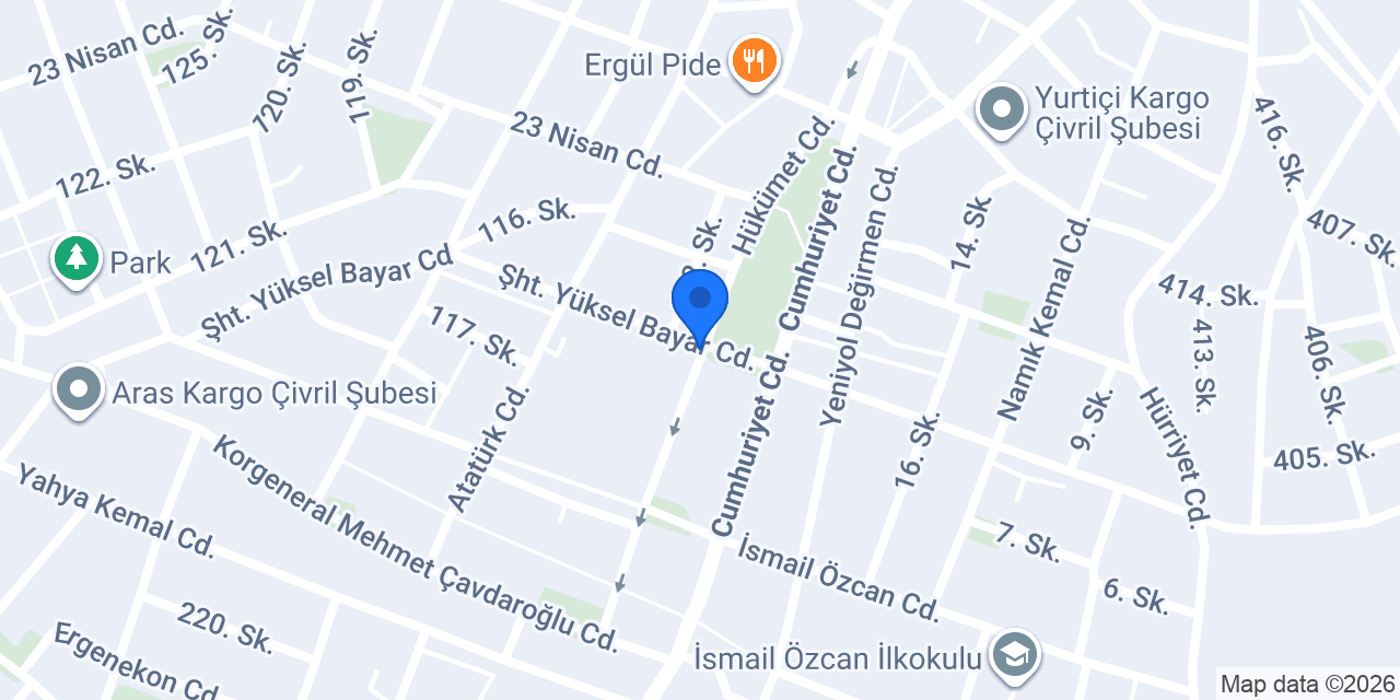 Çivril Nüfus Müdürlüğü konumu